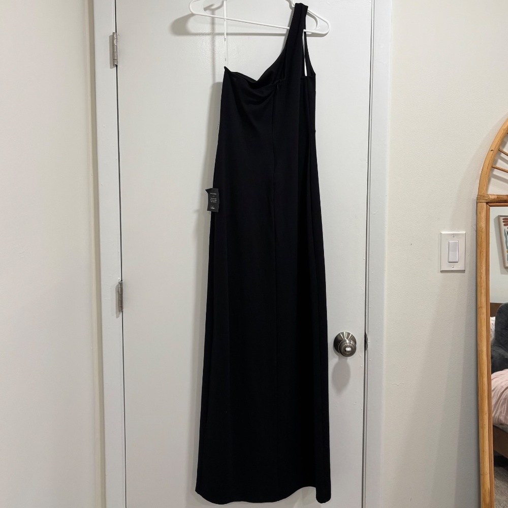 Lulus Good Times Only Black One-shoulder Maxi Dress - Size L - Picture 6 of 6